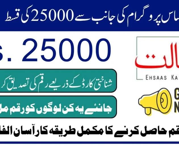 8171 Ehsaas Program 25000 BISP News
