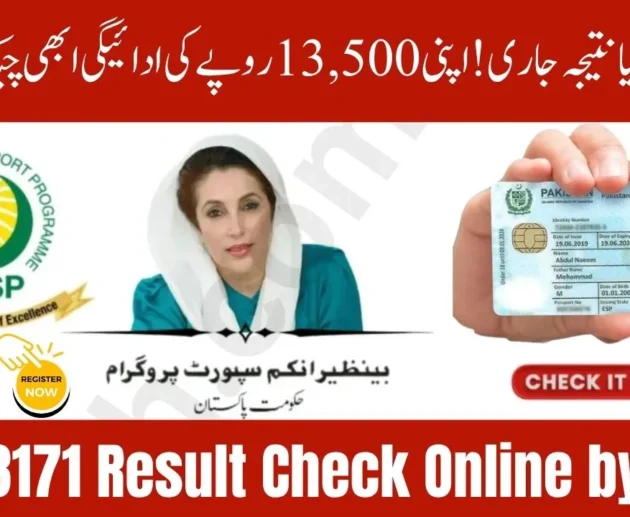 BISP 8171 Results Check Online by CNIC