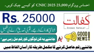 Ehsaas Program 25,000 CNIC Check 2025