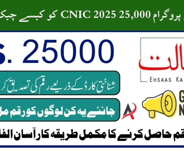 Ehsaas Program 25,000 CNIC Check 2025